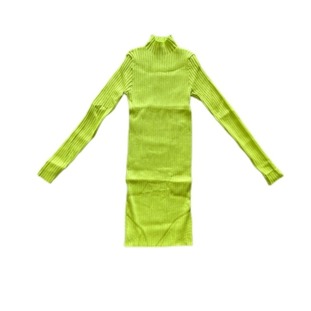 Forever 21 Ribbed Bodycon Lime Green Sweater Dress Women’s Size Small NWT - Picture 4 of 8